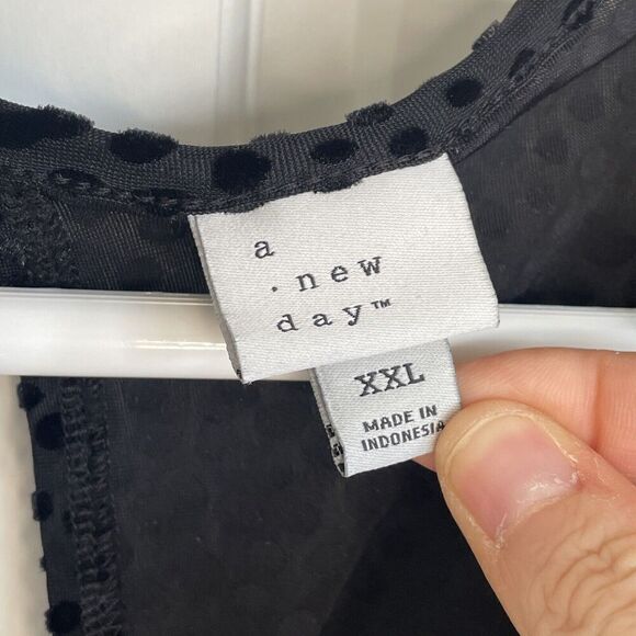 A New Day Women's Plus Faux Wrap Dress Size XXL Velvet Stretch Whimsigoth Event - Picture 4 of 11